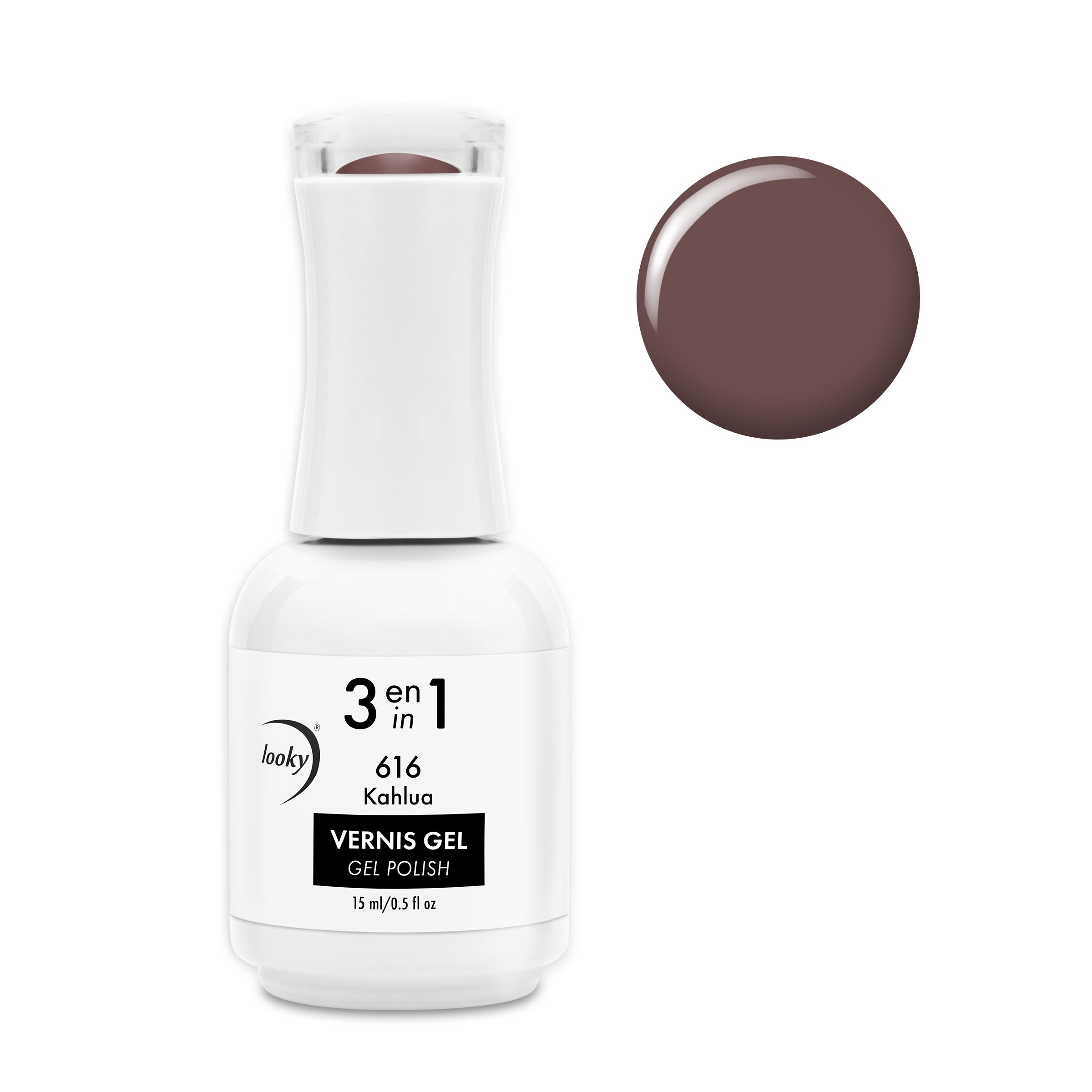 3 in 1 Gel Nail Polish #616 Kahlua (Chocolate Collection)