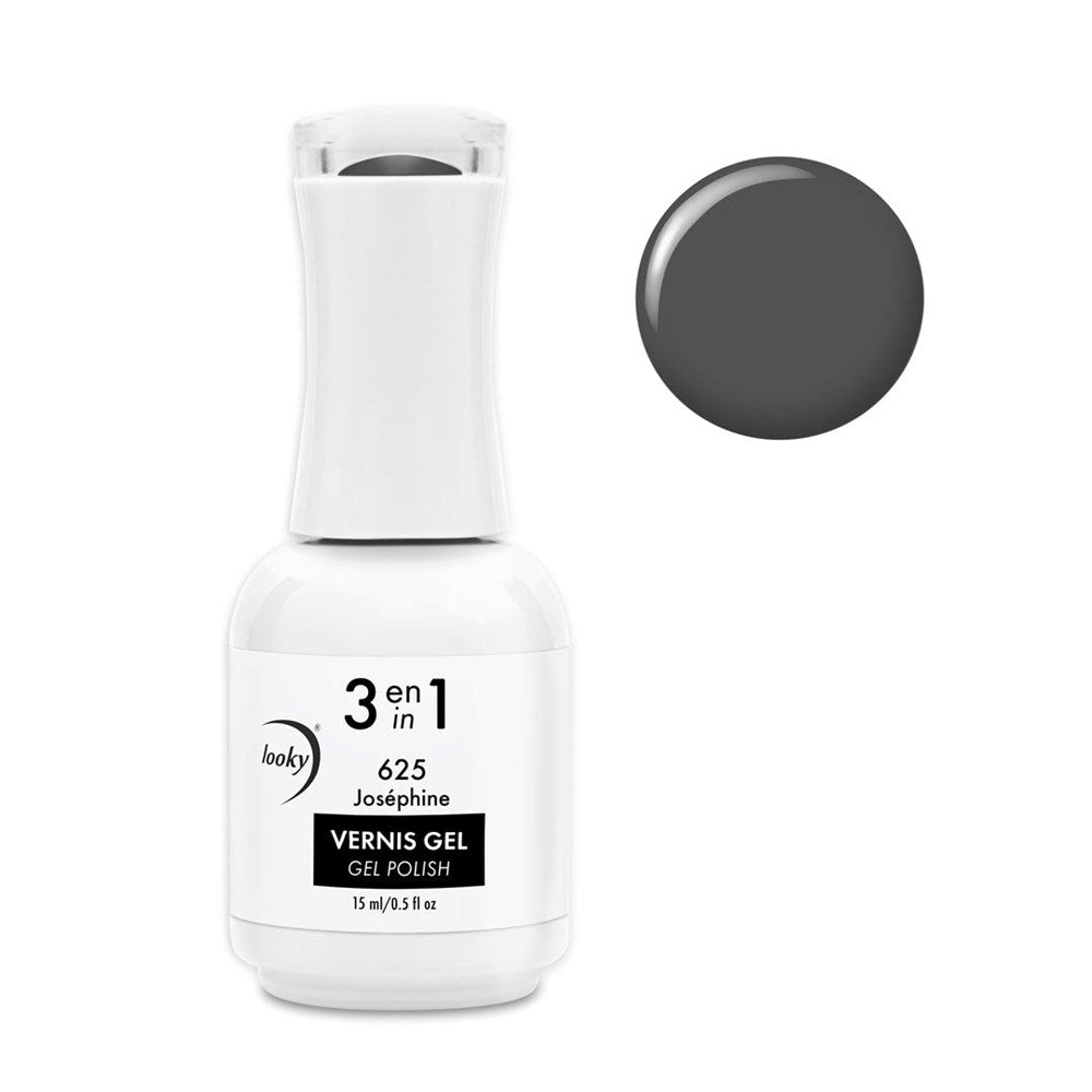 3 in 1 Gel Nail Polish # 625 Josephine (Black and White Collection)