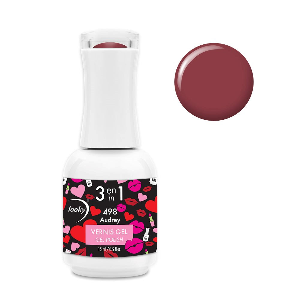 3 in 1 Gel Nail Polish #498 Audrey (Love Collection)