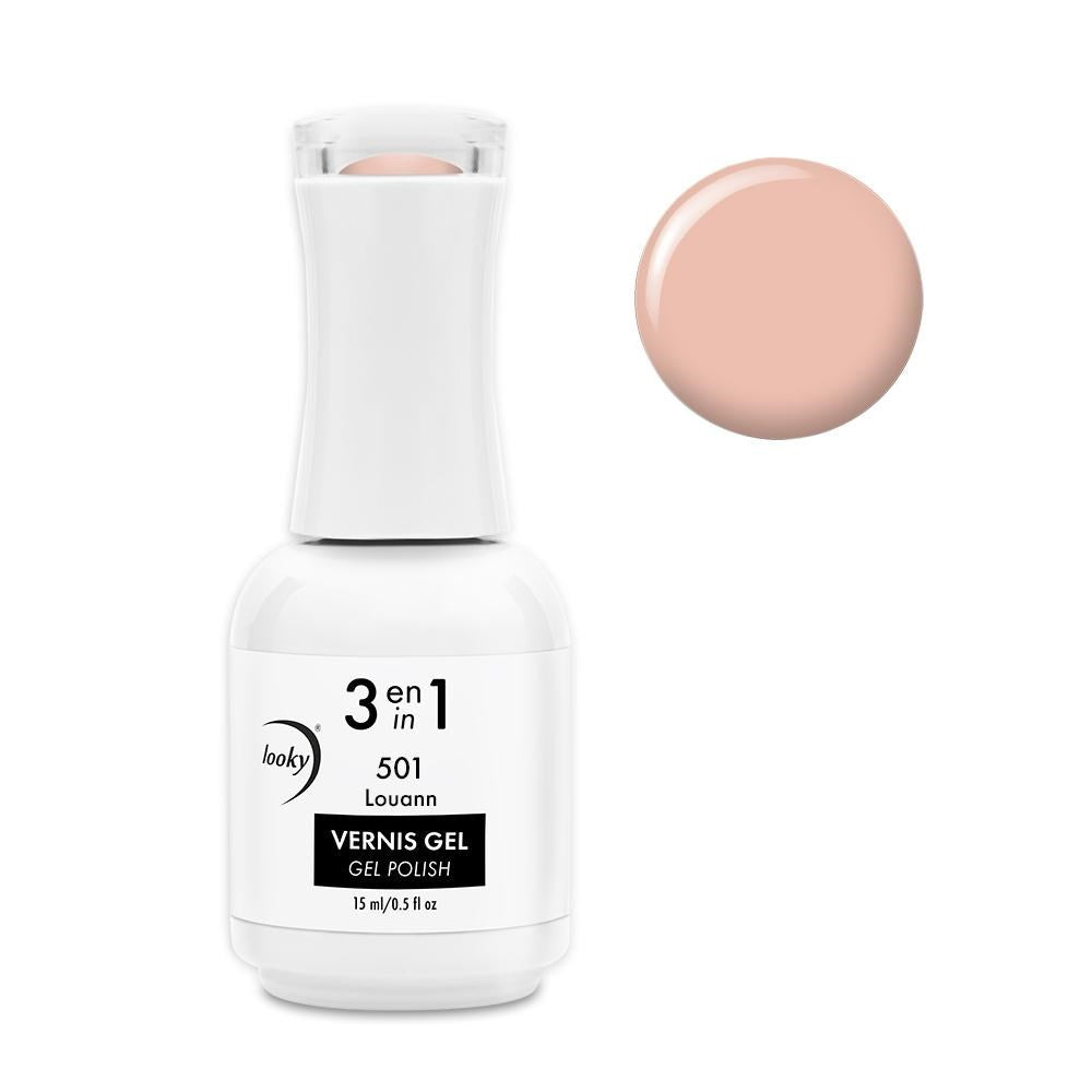 3 in 1 Gel Nail Polish #501 Louann (Milky Collection)