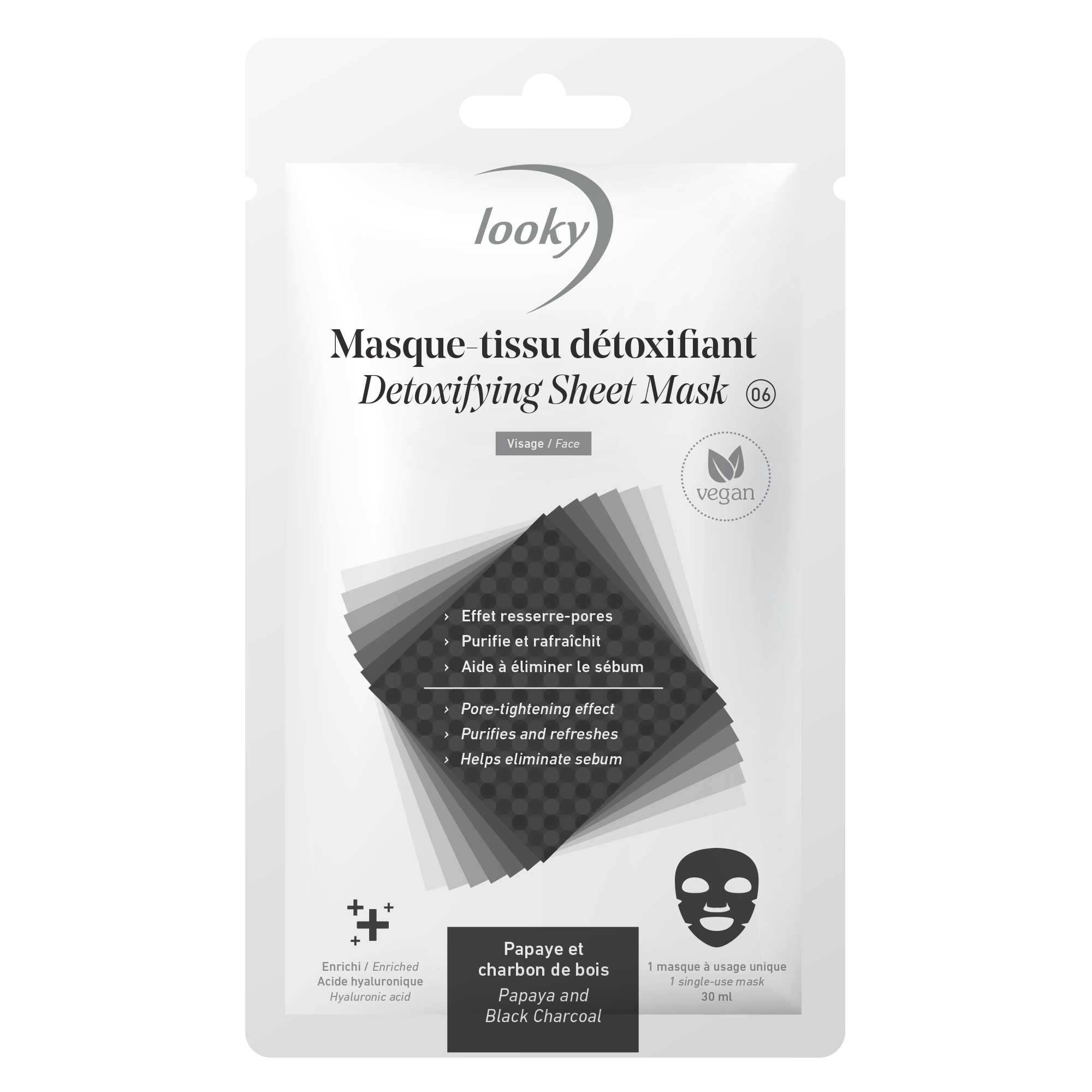 Looky Masque-Tissu Visage Détoxifiant #06
