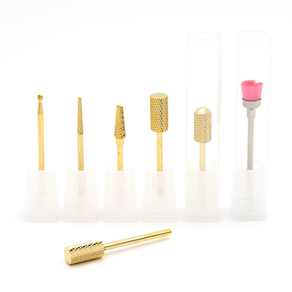 Set of tips for deluxe manicure tools, Gold #6